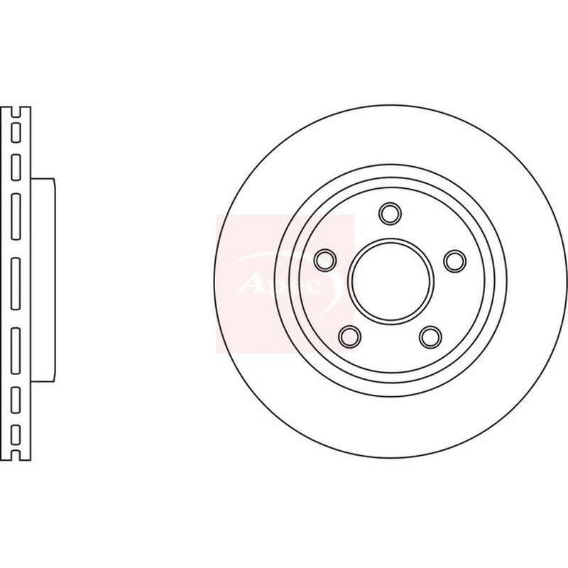 Apec 2 x Vented Front Brake Discs DSK2936