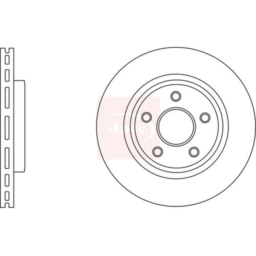 Apec 2 x Vented Front Brake Discs DSK2936
