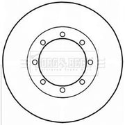 Borg & Beck 2 x Solid Rear Brake Discs BBD5212
