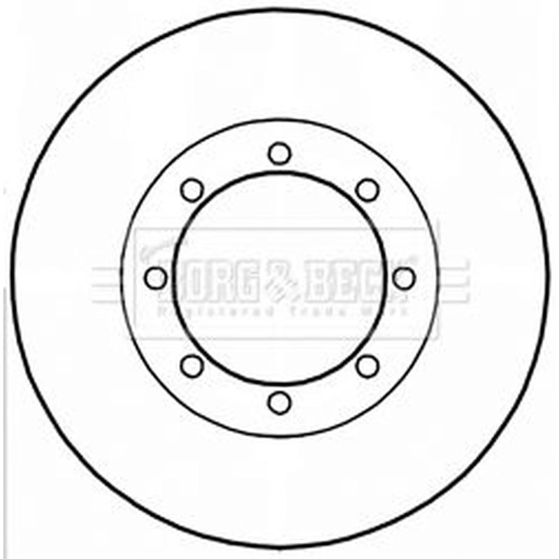 Borg & Beck 2 x Solid Rear Brake Discs BBD5212