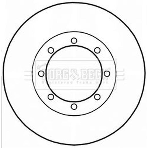 Borg & Beck 2 x Solid Rear Brake Discs BBD5212