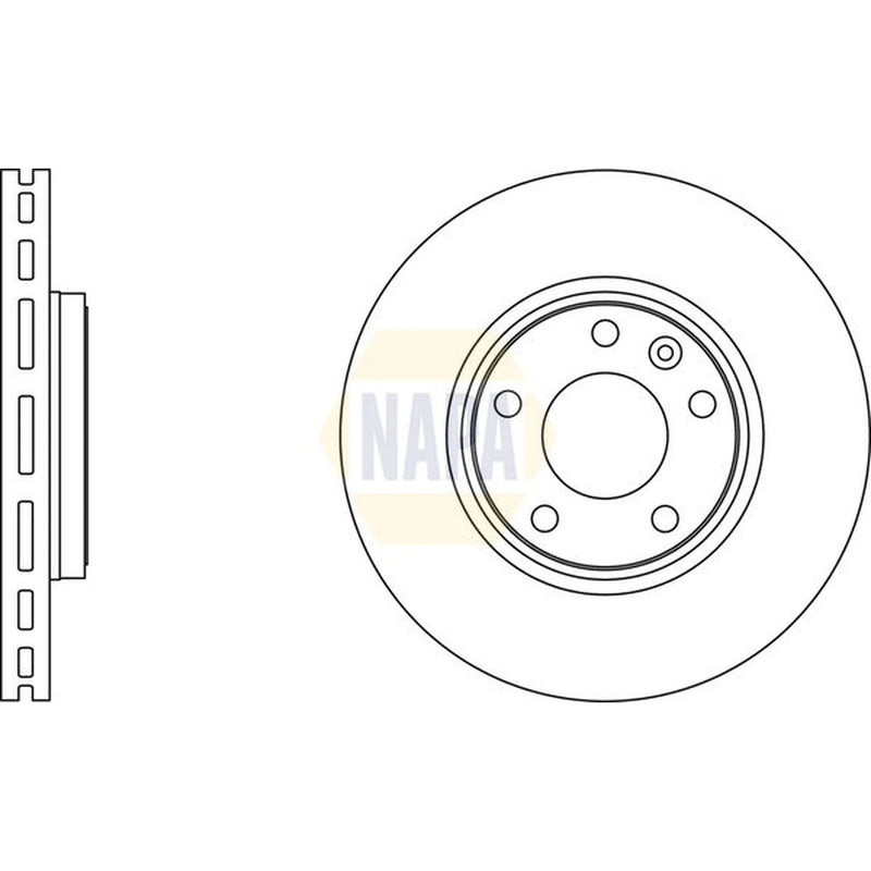 NAPA 2 x Vented Front Brake Discs NBD5167