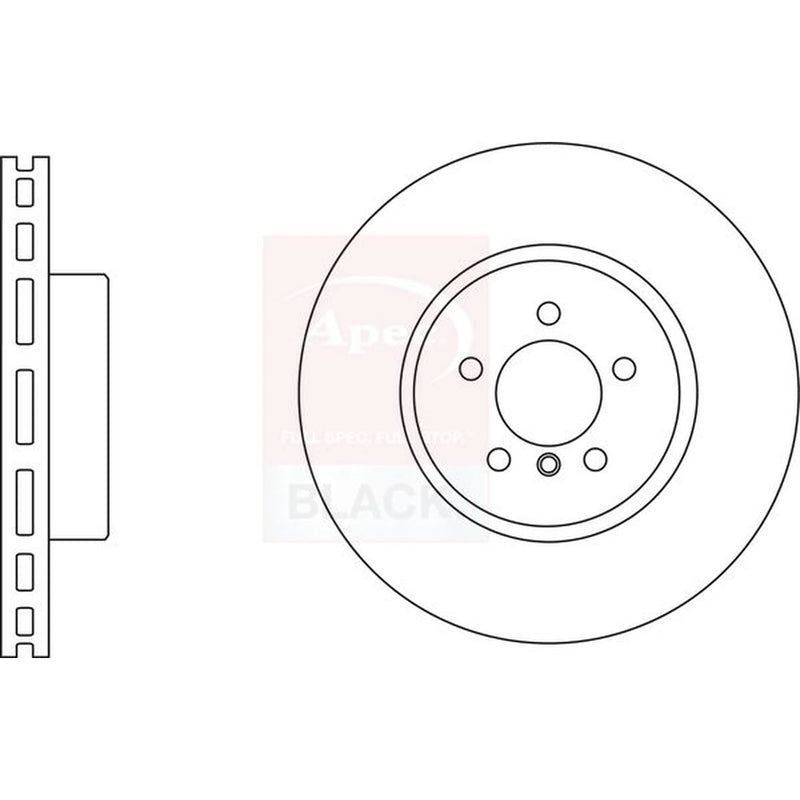 Apec 2 x Vented Front Brake Discs DSK3254B