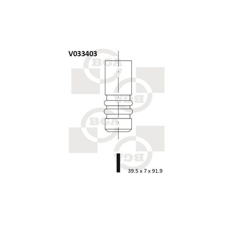 BGA Engine Intake Valve 39mm Head V033403