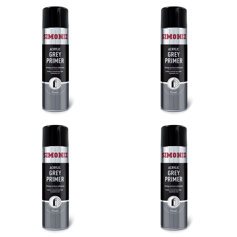 Simoniz Large Grey Primer Acrylic Spray Paint 500ml SIMP11D