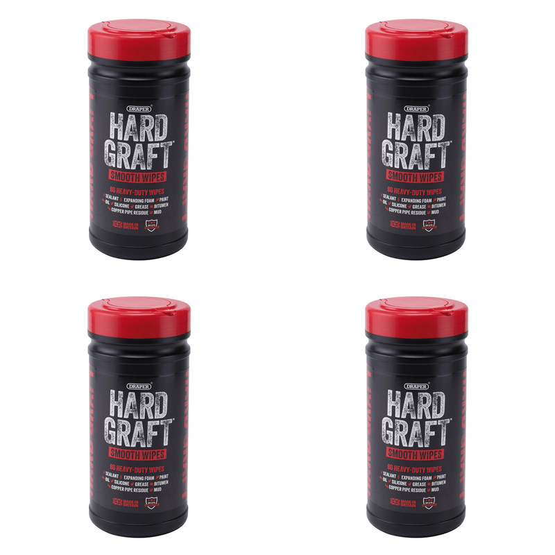 Hard Graft Smooth Wipes - Multipurpose Tub of 80