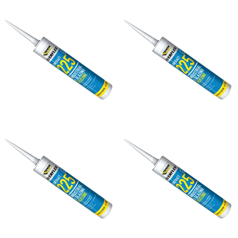 Everbuild Sika 225 Industrial & Glazing Silicone Translucent 310ml - 486135