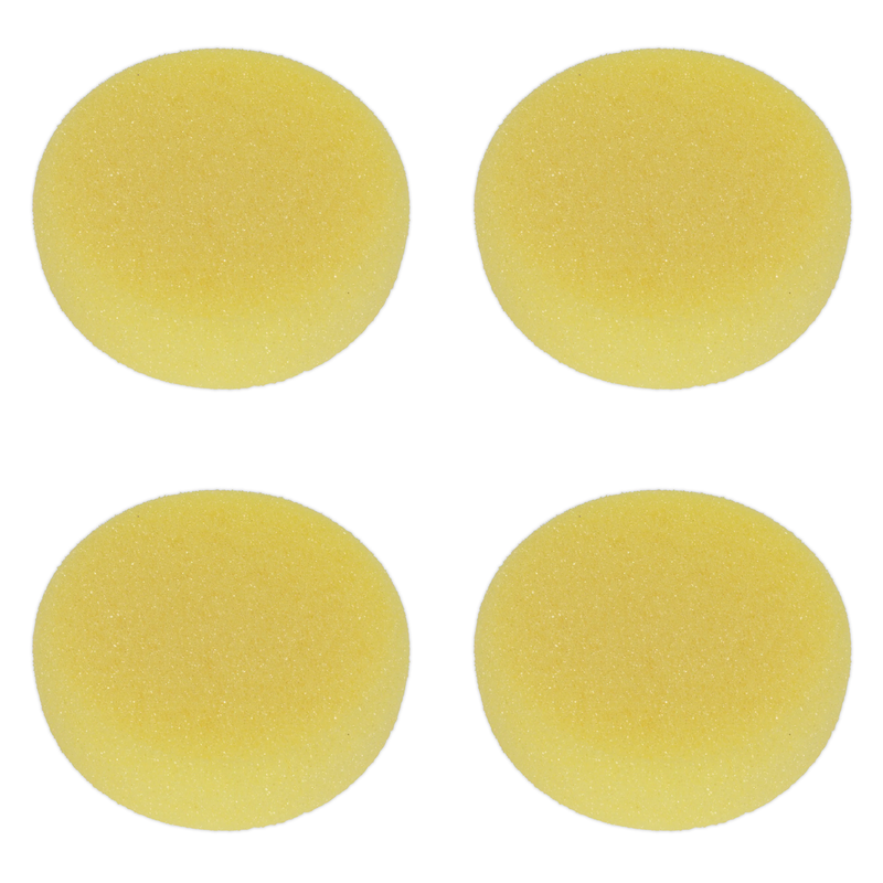 Sealey Hook-and-Loop Buffing & Polishing Foam Head 150 x 50mm - Yellow/Coarse