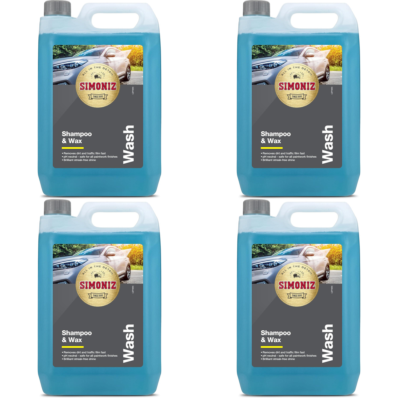 Simoniz Car Shampoo & Wax 5L pH Neutral Cleaner