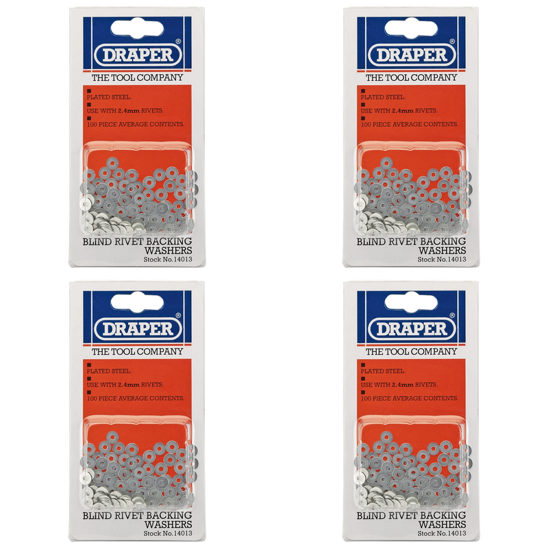 Draper Rivet Backing Washers - 100 Pieces