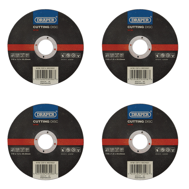 Draper Multi-Purpose Cutting Disc, 115mm, 1.2mm Thickness