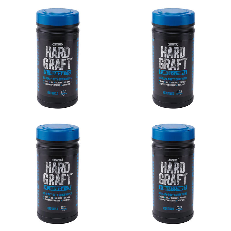 Hard Graft Plumbers Wipes Tub of 80 - Multi-Pack Options Available