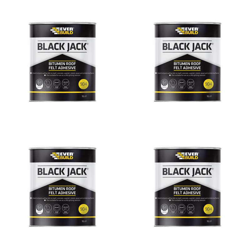 Everbuild Sika Black Jack® 904 Bitumen Roof Felt Adhesive 1 litre - 852650