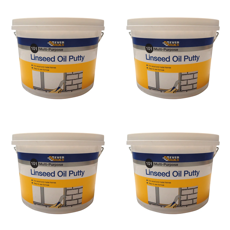 Everbuild Sika 101 Multi-Purpose Linseed Oil Putty Natural 5kg - 480212