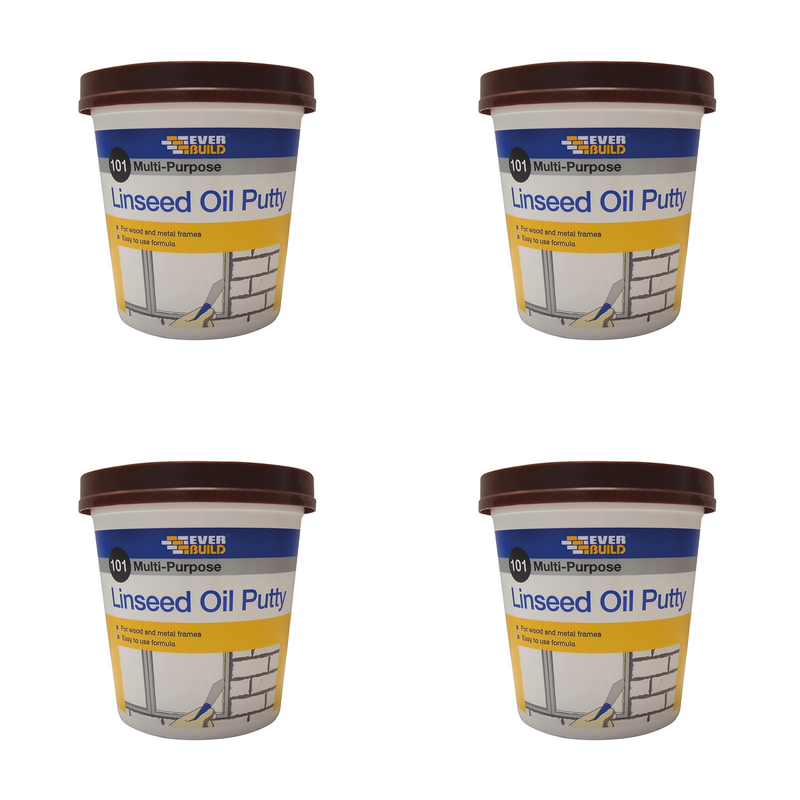 Everbuild Sika 101 Multi-Purpose Linseed Oil Putty Brown 1kg - 489027