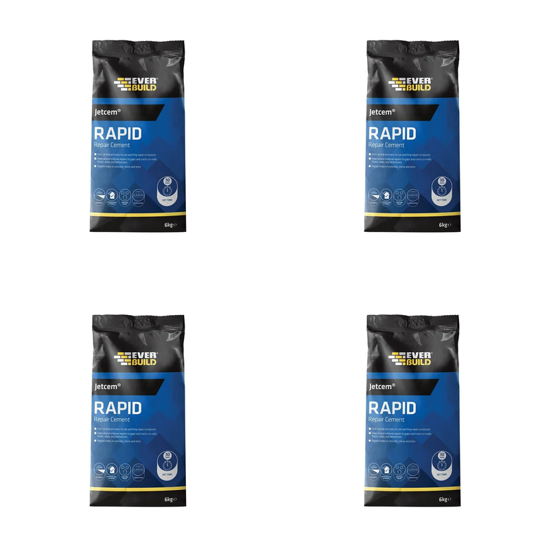 Everbuild Sika 2pc Jetcem Rapid Set Cement 12kg (2 x 6kg Pack) - 620438 kit