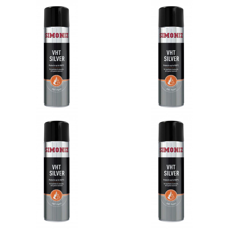 Simoniz VHT Silver Paint 500ml - Very High Temperature Spray