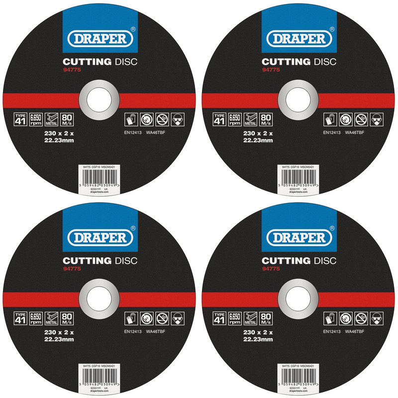 Draper Metal Cutting Disc, 230mm x 2mm x 22.23mm