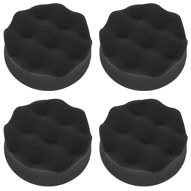 Sealey Hook-and-Loop Buffing & Polishing Foam Head 80 x 25mm - Black/Soft
