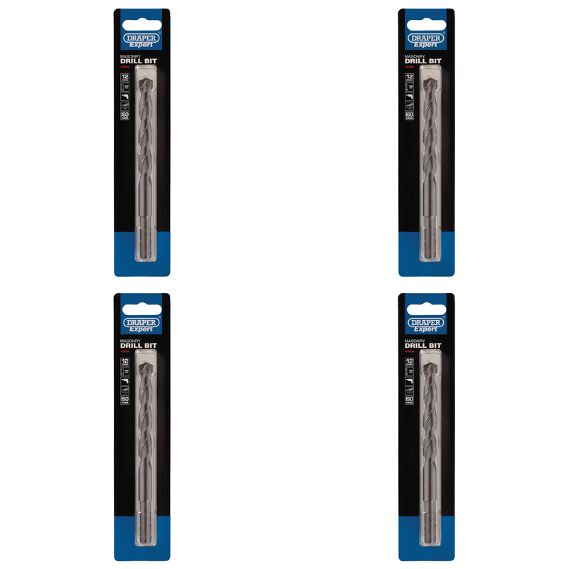 Draper Expert Masonry Drill Bit, 12mm Tungsten Carbide Tip