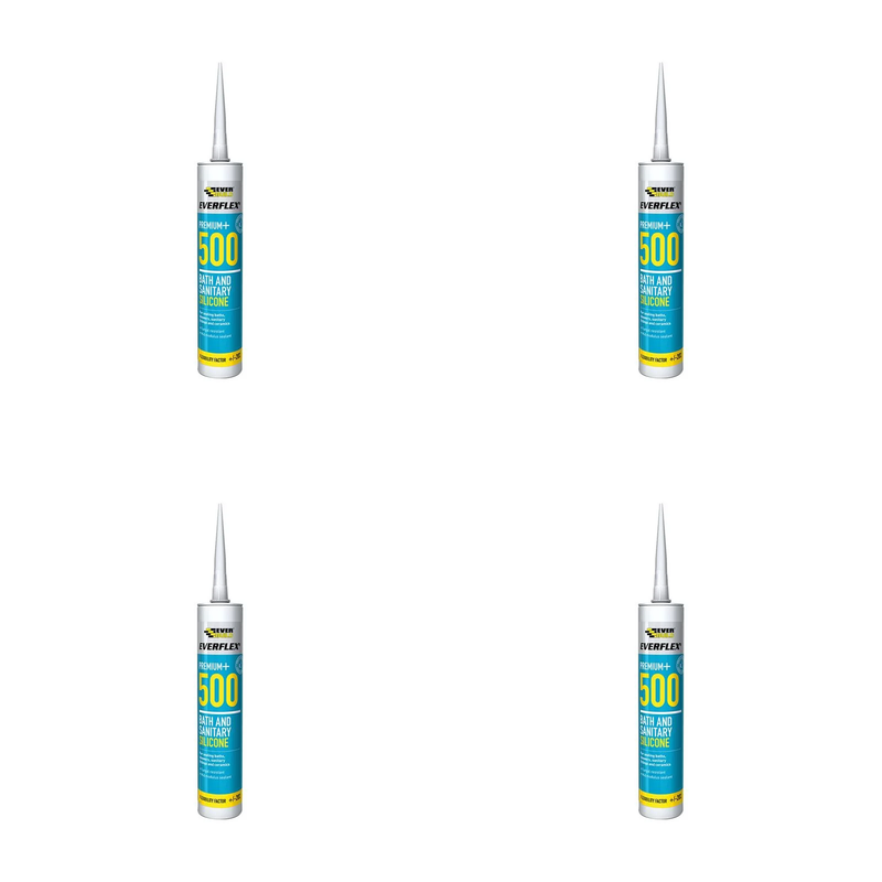 Everbuild Sika 500 Bath & Sanitary Silicone Sealant Ivory 290ml - 484839