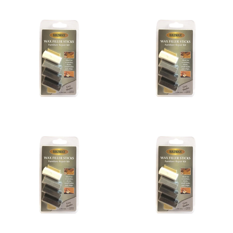 Briwax Wax Filler Sticks Grey Shades (Pack 4) - BWSWSGRY