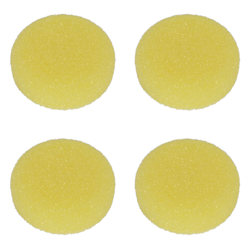 Sealey Hook-and-Loop Buffing & Polishing Foam Head 80 x 25mm - Yellow/Coarse