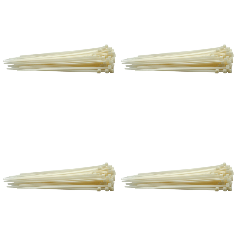 Draper Cable Ties, 4.8mm, White (Pack of 100)