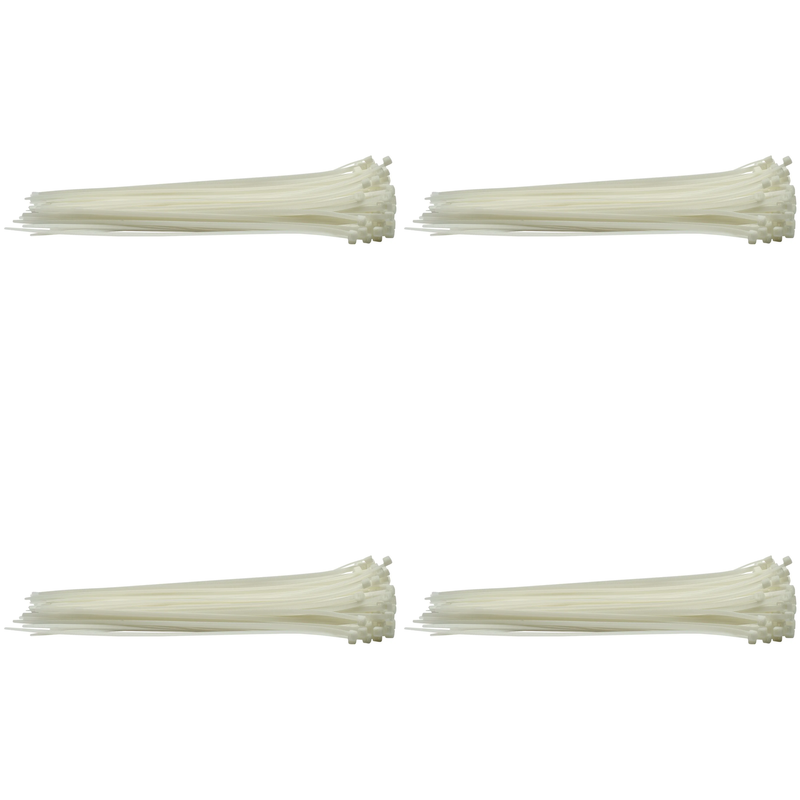 Draper Cable Ties, 4.8mm, White (Pack of 100)