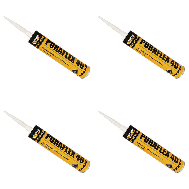 Everbuild Sika Industrial Puraflex 40 Sealant Black 300ml - 464963