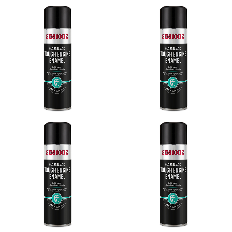Simoniz Gloss Black Tough Car Spray Paint 500ml