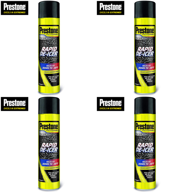 Prestone Car Rapid De-Icer 600ml - Fast Melting Windscreen Spray