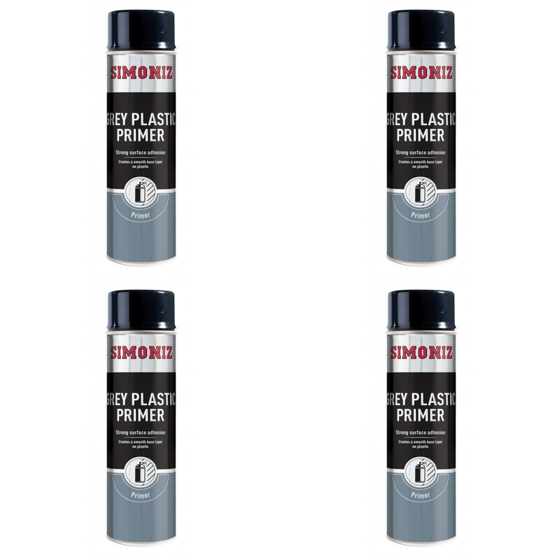 Simoniz Primer Spray 500ml Grey Plastic Smooth Anti Rust