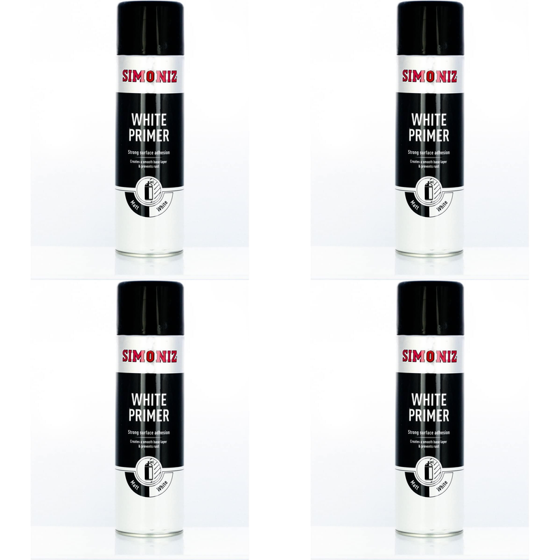 Simoniz Acrylic Primer Spray Paint 500ml White
