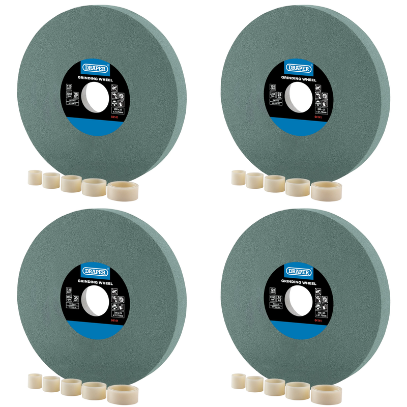 Draper Silicon Carbide Bench Grinding Wheel, 200 x 25mm, 120G