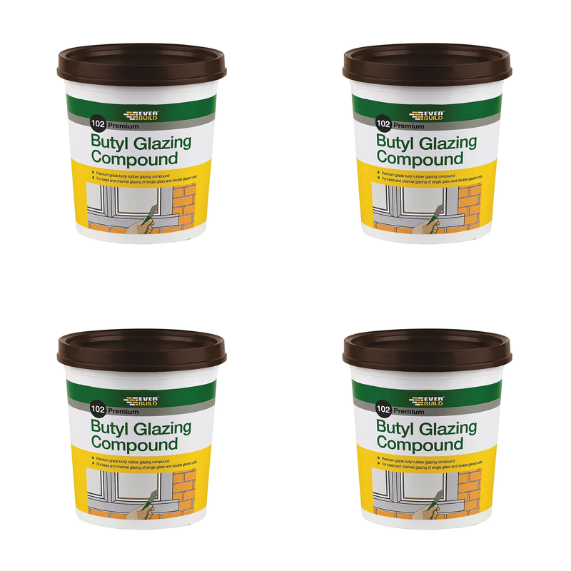 Everbuild Sika 102 Butyl Glazing Compound Brown 2kg - 489029