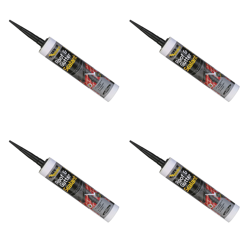 Everbuild Sika Roof & Gutter Sealant Black 295ml - 486214