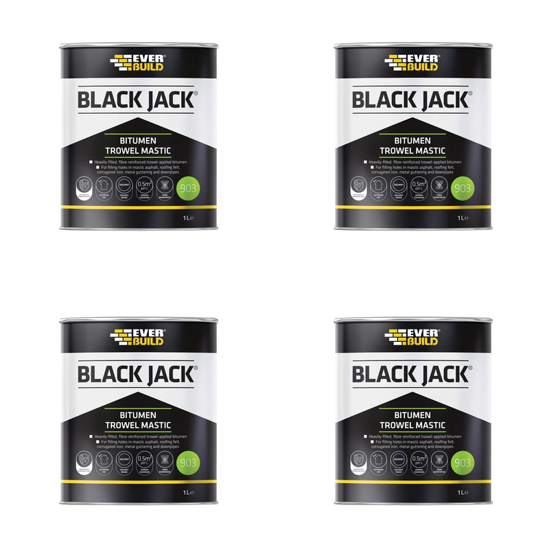 Everbuild Sika Black Jack® 903 Bitumen Trowel Mastic 1 litre - 852672