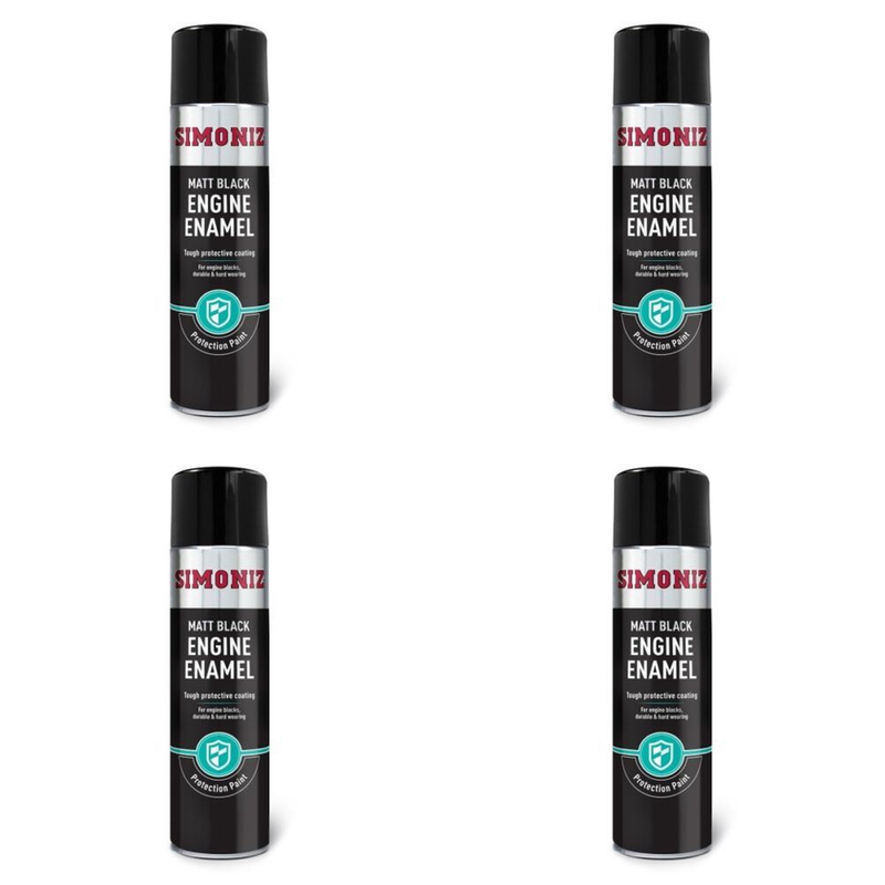 Simoniz Engine Enamel Spray Paint 500ml Matt Black