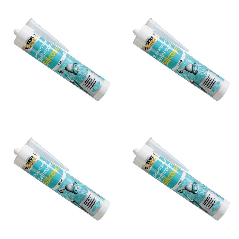Everbuild Sika Showerproof Bathroom Silicone Clear C3 - 467062