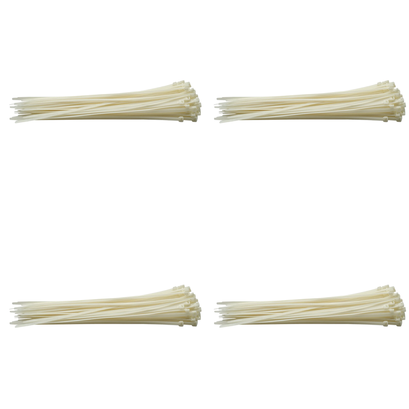Draper Cable Ties, 7.6 x 400mm, White - Multi-Pack Options