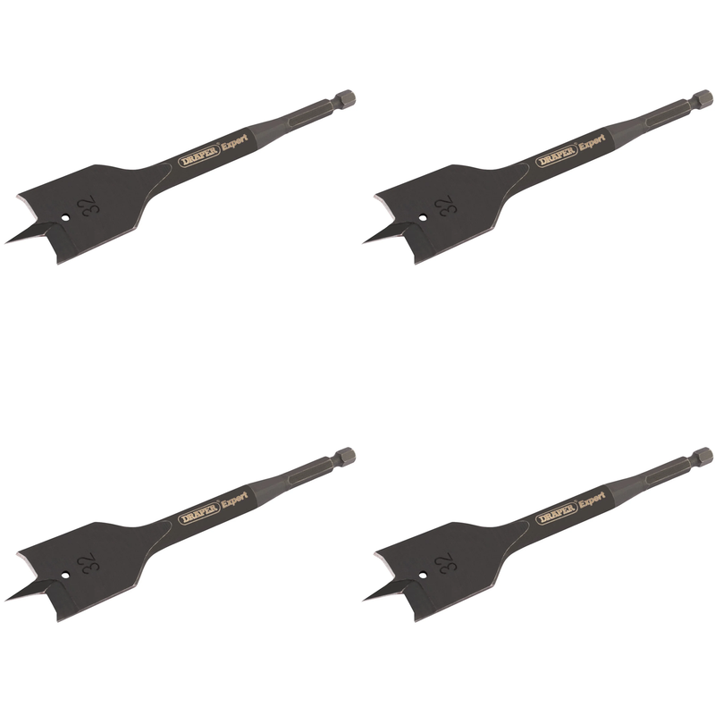 Draper Expert Flat Wood Bit - Multiple Sizes Available