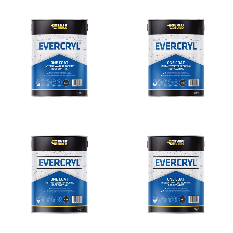 Everbuild Sika Evercryl® One Coat Black 5kg - 851479