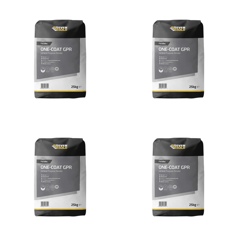 Everbuild Sika One-Coat General Purpose Render Grey 25kg - 636028