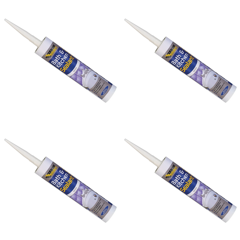 Everbuild Sika Bath & Kitchen Sealant White 310ml - 486278