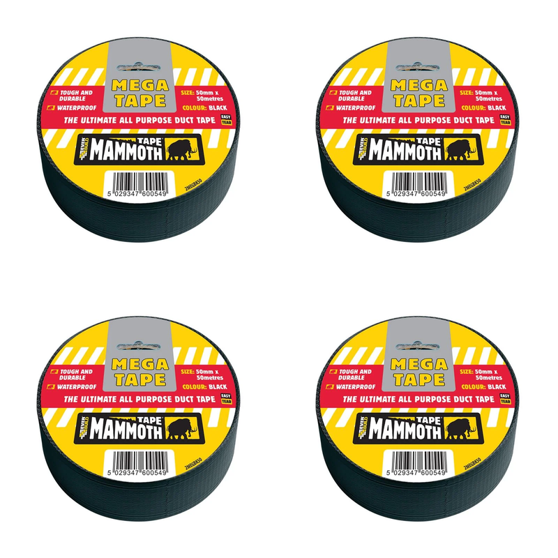 Everbuild Sika Mega All Purpose Tape 50mm Black - 483326
