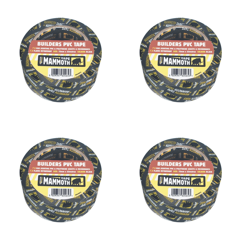 Everbuild Sika Builder's PVC Tape 50mm x 33m Black