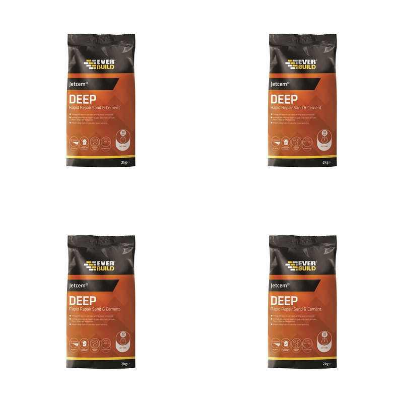 Everbuild Sika Jetcem Premix Sand & Cement Grey 12kg (2 x 6kg Packs)