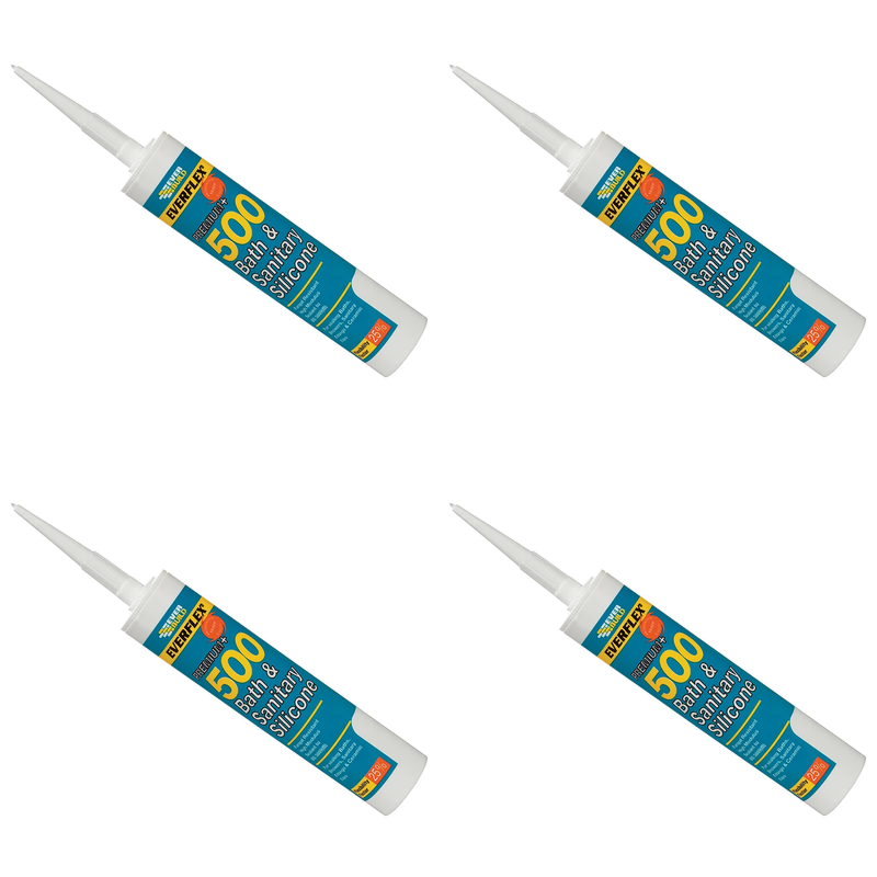 Everbuild Sika 500 Bath & Sanitary Silicone Sealant Sandstone 290ml
