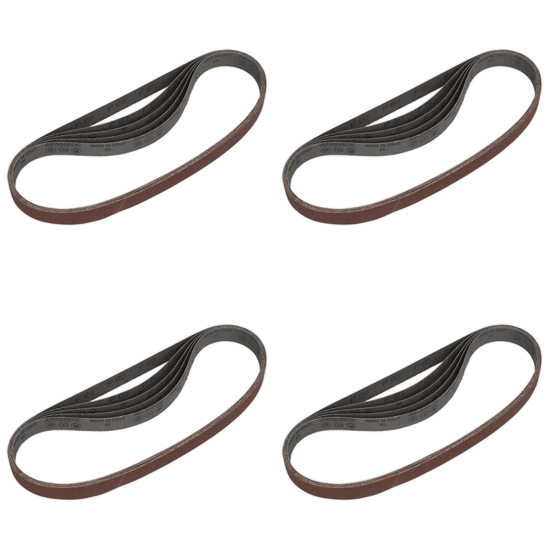 Sealey 25 x 762mm Sanding Belt 60Grit - Pack of 5 - SB0020 Trade Quality